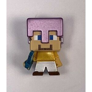 MINECRAFT 1" Mini Figure Ice Series 5 Echanted STEVE WITH MISMATCHED ARMOR EUC